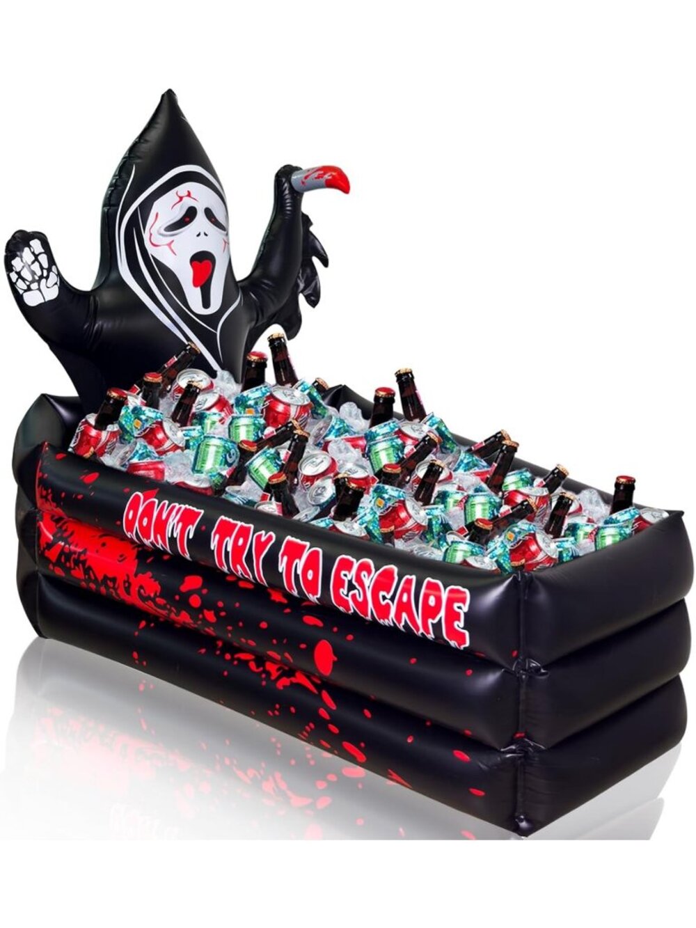 🎃40 Inch Halloween Inflatable Coffin Party Ghost Ice Buck Cans Party Supplies